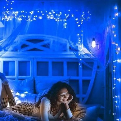 Гирлянда линейная внутренняя 18м 400LED 4469 AND 50-5 Прозрачный провод, синий свет