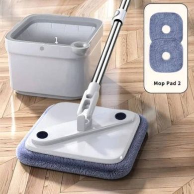 Швабра с ведром квадратная Mop with bucket K10 Белая
