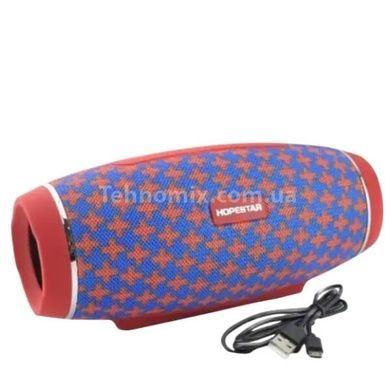 Портативная Bluetooth колонка Hopestar H27 с влагозащитой Красно-синяя