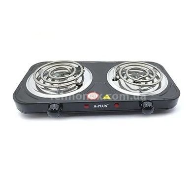 Электроплита спиральная на 2 комфорки Hot Plate A-PLUS Черная
