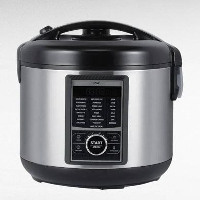 Мультиварка-рисоварка автоматическая 5л 900Вт RAF R.0112 Черная с серым