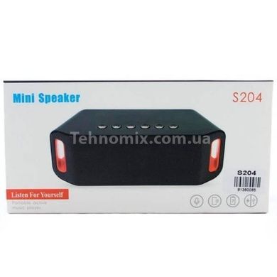 Портативна бездротова bluetooth колонка MP3 плеєр Sps S204 Червона