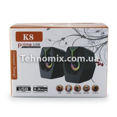 Колонки акустична комп'ютерні Prime K8 Чорні