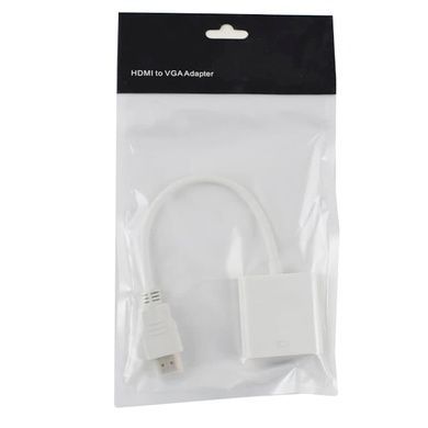 Конвертер відеосигналу HDMI TO VGA ADAPTER Білий