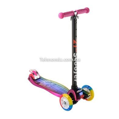 Самокат детский Best Scooter 0072D, колёса PU светятся Розовый