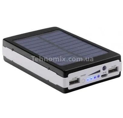Power bank 50000mAh з LED панеллю та сонячною батареєю Чорний