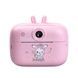 Фотоаппарат моментальной печати Зайчик Print Camera MA458 Розовый