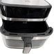 Аэрогриль на 2 тена с чашей 12,5л Prime Kitchen AF90122DTW Черный с серым
