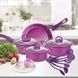 Набір посуду + кухонне приладдя 13 предметів Cookware Set Рожевий