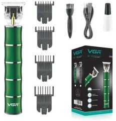 Професійний триммер для стрижки волосся і бороди VGR V-193 Зелений