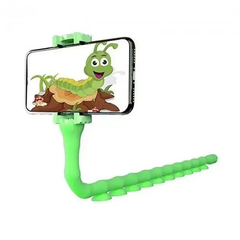 Держатель для телефона в виде гусеницы Cute Worm Lazy Phone Holder Зеленый