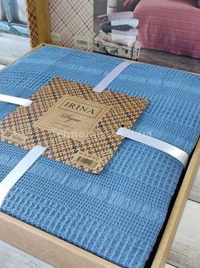 Літнє покривало-піке Irina home Blue 210х230см Вафельне