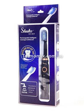 Електрична зубна щітка Shuke з 4-ма насадками Чорна