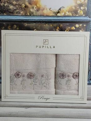 Полотенца Pupilla Luiza ramaska bej Пенье набор 2шт