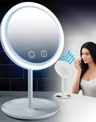 УЕНКА! Настільне дзеркало з підсвічуванням і вентилятором Beauty Breeze Mirror (УЦ-№312)