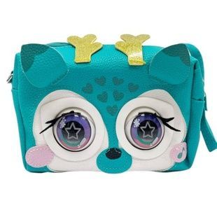 Сумочка детская интерактивная с глазками 18*13,5см Little Winking Elf BL-316 Синяя с рожками