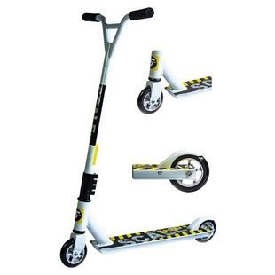 Самокат трюковый ⌀-100 мм до 100кг 49*11 *62см Scale Sports Extrem Белый с желтым