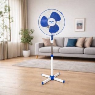 Вентилятор напольный 16", 3 скорости Alfarid Fan Белый с синим
