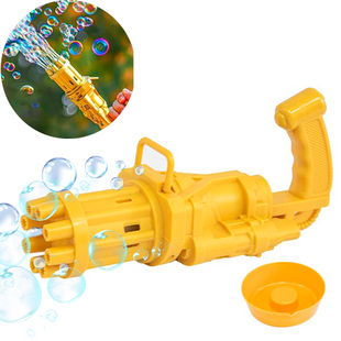 Игрушечный пулемет для создания мыльных пузырей Bubble Gun Blaste Желтый