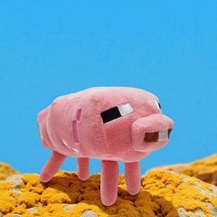 Игрушка-брелок Герои блочного мира Майнкрафт Свинка розовая