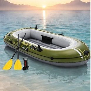 Лодка надувная двухместная 236x114x41см SEAHAWK-2 Intex 66332 NP Серо-зеленая
