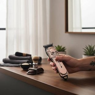 Тример чоловічий для вусів та борід ROZIA S2 hair clippers AND 6162-3 Сірий з чорним