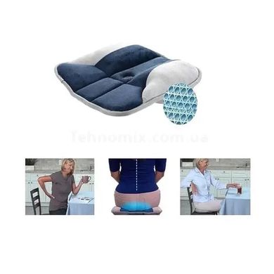 Подушка ортопедическая для спины и позвоночника гипоаллергенная Pure Posture Синяя