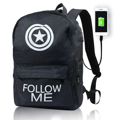 Светящийся городской рюкзак с usb зарядкой + замок (Follow ME)