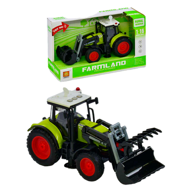 Игрушка Трактор-бульдозер со звуковыми и световыми эффектами Farmland Зеленый