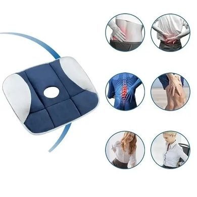 Подушка ортопедическая для спины и позвоночника гипоаллергенная Pure Posture Синяя