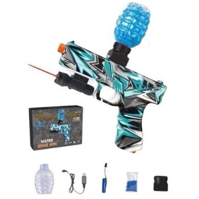 Пистолет с орбизами, зарядка USB Water gun M416 AND G-717 Черный с белым