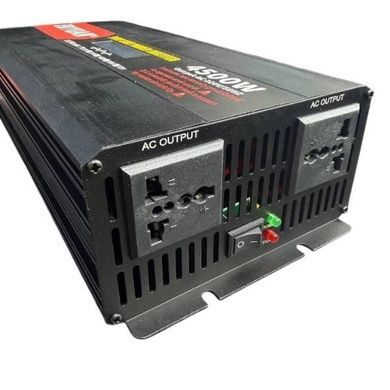 Перетворювач напруги з 12V&rarr;220V з чистим синусом 4500W та дисплеєм EY-4500W Чорний