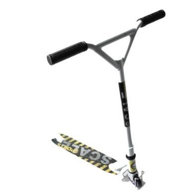 Самокат трюковый ⌀-100 мм до 100кг 49*11 *62см Scale Sports Extrem Белый с желтым