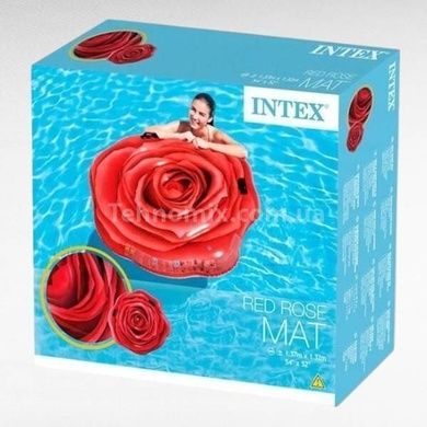 Матрац надувний з ручками Троянда червона 137*132см INTEX 58783