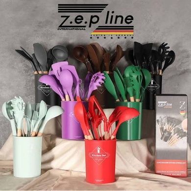 Набір кухонних аксесуарів 12 предметів Zepline ZP-036 Бірюзовий