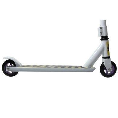 Самокат трюковый ⌀-100 мм до 100кг 49*11 *62см Scale Sports Extrem Белый с желтым