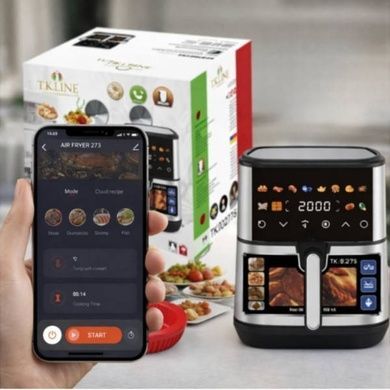 Аэрофритюрница c Wi-Fi приложение Tuya Smart 12л 2тена T.K.Line TK00273 Черная