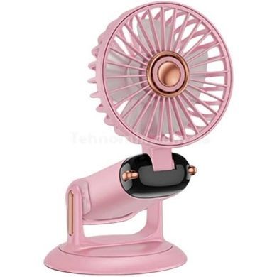 Мини-вентилятор аккумуляторный на присоске Mini Fan TP-01 Розовый