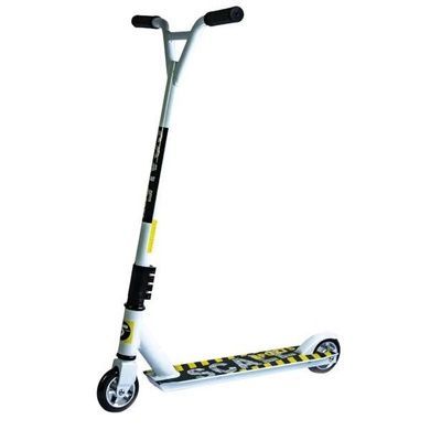 Самокат трюковый ⌀-100 мм до 100кг 49*11 *62см Scale Sports Extrem Белый с желтым
