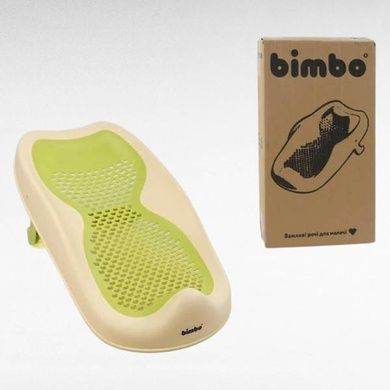 Подставка в ванночку для купания малышей 27х52х20см BM-12074 Bimbo Белая с салатовым