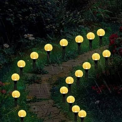 Светильник садовый декоративный Шары с пузырьками на солнечной панели garden light Теплый свет