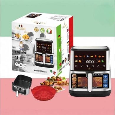 Аэрофритюрница c Wi-Fi приложение Tuya Smart 12л 2тена T.K.Line TK00273 Черная