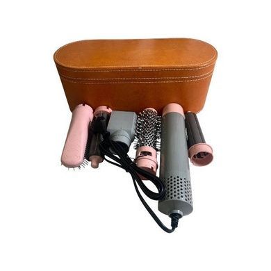 Стайлер для волосся з іонізацією 5в1 у кейсі Hair Brush Світло рожевий