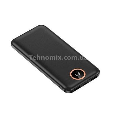 Power Bank 20 000mA 2 роз'єми USB, мікро USB, TYPE-C Чорний