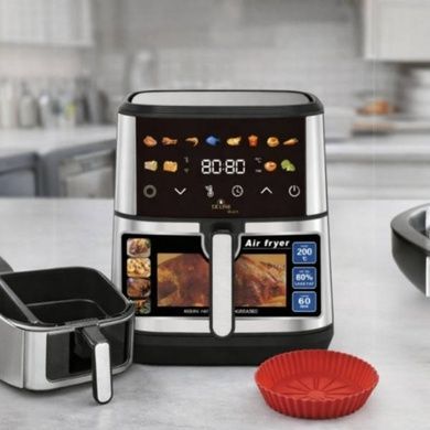 Аэрофритюрница c Wi-Fi приложение Tuya Smart 12л 2тена T.K.Line TK00273 Черная