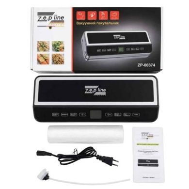 Вакуумный упаковщик Zepline ZP-00374 с сенсорным управлением 200Вт Чёрный