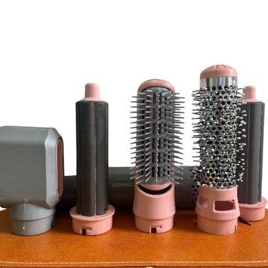 Стайлер для волосся з іонізацією 5в1 у кейсі Hair Brush Світло рожевий
