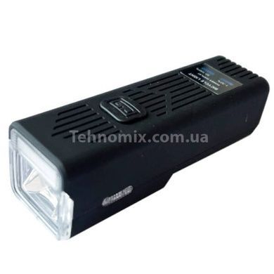 Велофара с сигналом MT-007-T6, 450Lum, 18650 (2200mAh) выносная кнопка Черная
