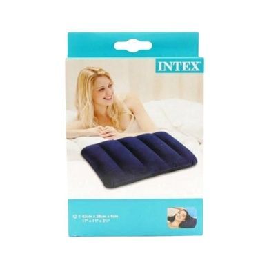 Подушка надувна 43х28х9см Intex 68676 NP Синя