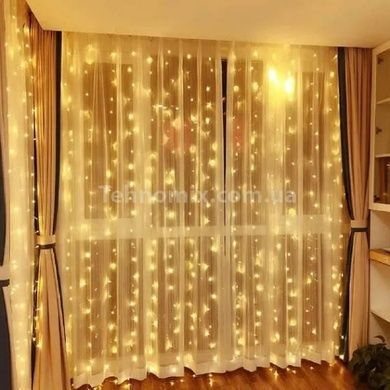 Гирлянда штора-роса 3x2м 200LED 220V Теплый свет